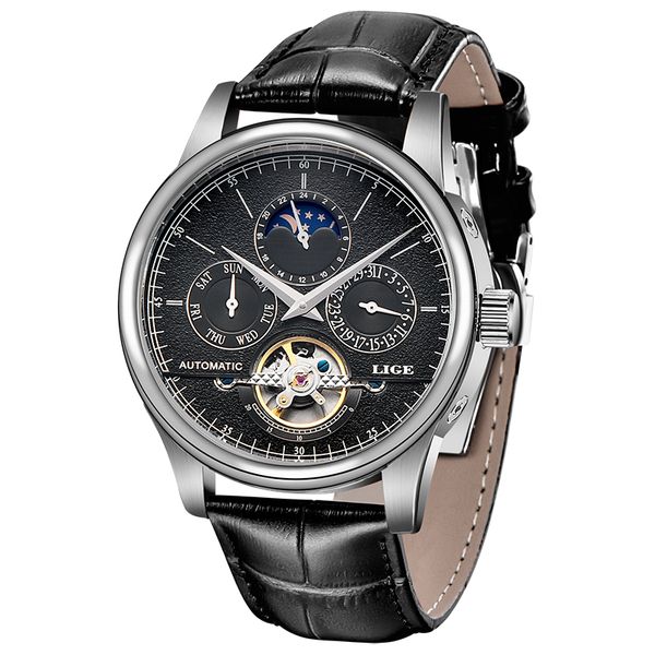 2020 lige fashion new silver mens mechanical watch men tourbillon automatic clock casual leather sport clock relojes hombre, Slivery;brown
2020 lige fashion new silver mens mechanical watch men tourbillon automatic clock casual leather sport clock relojes hombre, Slivery;brown