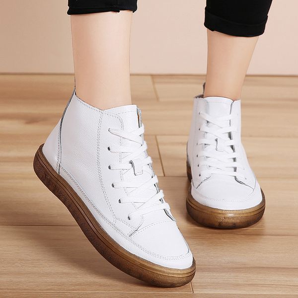 leather women's sports ankle boots for women mixed colors solid shoes woman soft bottom boots women sneakers, Black
leather women's sports ankle boots for women mixed colors solid shoes woman soft bottom boots women sneakers, Black