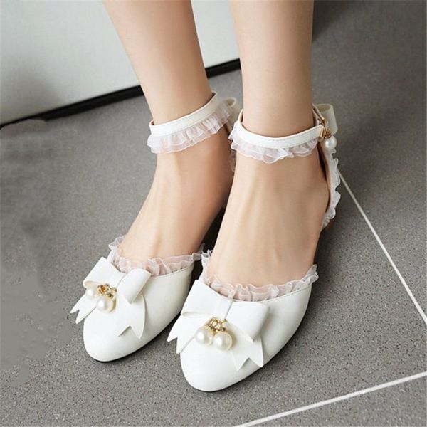 pxelena sweet bowtie lolita women wedding shoes white lace ruffles pearl pink mary janes low heels sandals girls princess party, Black
pxelena sweet bowtie lolita women wedding shoes white lace ruffles pearl pink mary janes low heels sandals girls princess party, Black