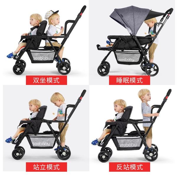 strollers# front and back twin strollers people can lie on baby
strollers# front and back twin strollers people can lie on baby