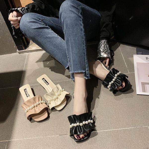 fairy style pearl roman high heels 2020 summer new thick heel sandals in the korean version of women's shoes ins tide, Black
fairy style pearl roman high heels 2020 summer new thick heel sandals in the korean version of women's shoes ins tide, Black