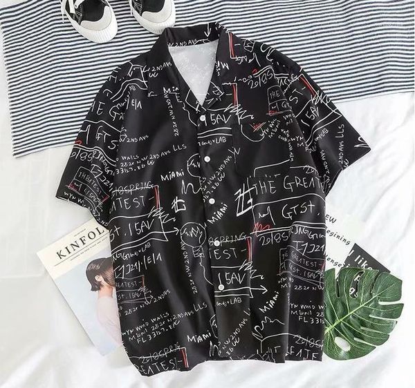 male clothing mens 2020 luxury designer shirts summer loose print holiday beach shirt short sleeve cardigan, White;black
male clothing mens 2020 luxury designer shirts summer loose print holiday beach shirt short sleeve cardigan, White;black