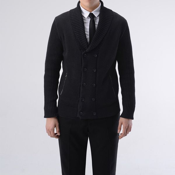 men's sweaters turn-down cotton cardigan autumn winter warm thick solid slim fit long sleeve clothes knitted casual male sweater, White;black
men's sweaters turn-down cotton cardigan autumn winter warm thick solid slim fit long sleeve clothes knitted casual male sweater, White;black