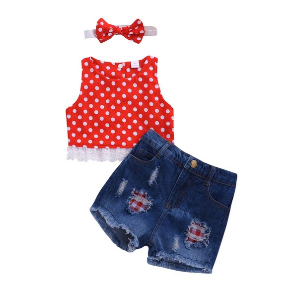 clearance lovely baby girls 2pcs infant baby kids girl polka dot vest denim shorts+headband outfit set z0211, White
clearance lovely baby girls 2pcs infant baby kids girl polka dot vest denim shorts+headband outfit set z0211, White