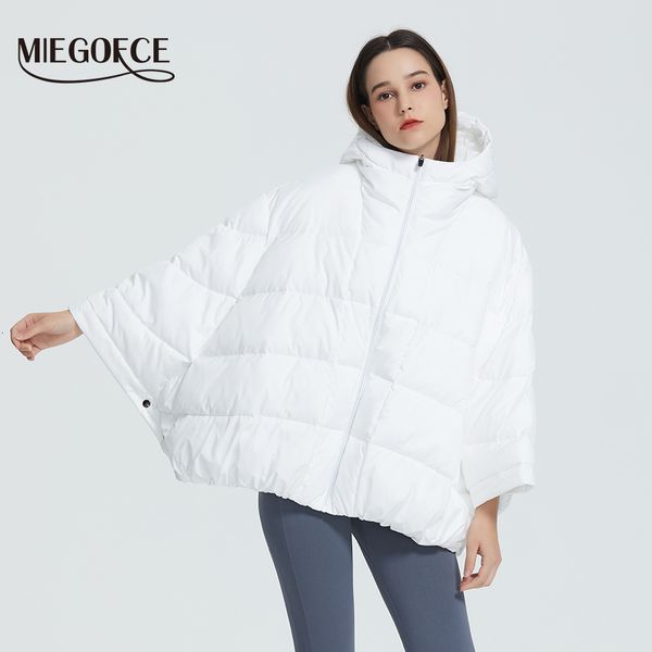 miegofce 2020 new winter women's jacket bright colors sintepon insulated puffy coat resistant collar hooded parka, Black 
miegofce 2020 new winter women's jacket bright colors sintepon insulated puffy coat resistant collar hooded parka, Black