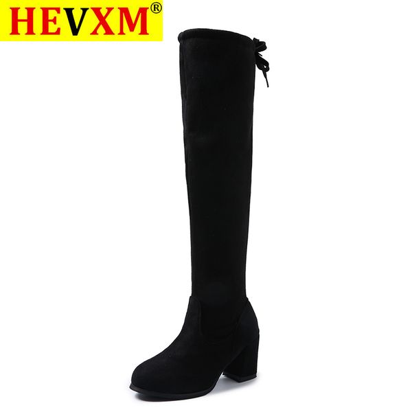 sexy slim fit упругие flock над коленом boots женская обувь 2020 осень зима дамы высокий каблук выше колен длинные бедра высокие botas, Black
sexy slim fit упругие flock над коленом boots женская обувь 2020 осень зима дамы высокий каблук выше колен длинные бедра высокие botas, Black