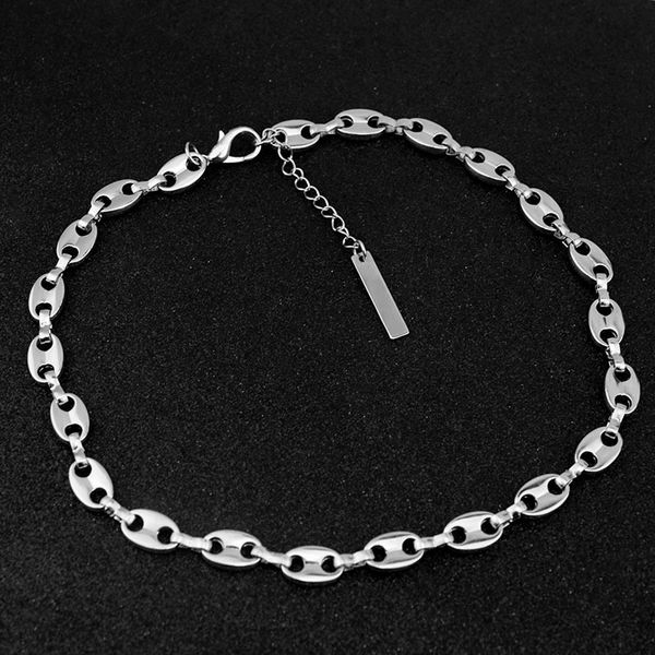 fashionable stainless steel exaggerated pig nose thick chain metal shape necklace tide ins cool girls clavicle chain, Silver
fashionable stainless steel exaggerated pig nose thick chain metal shape necklace tide ins cool girls clavicle chain, Silver
