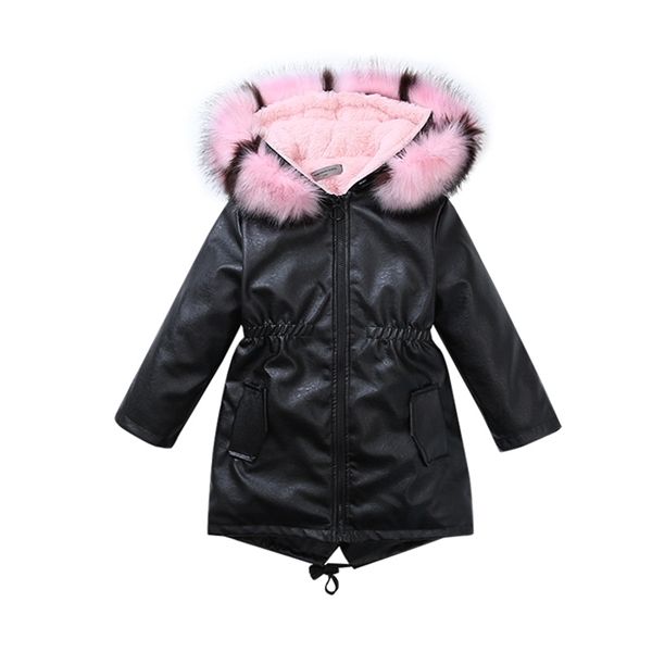 2020 new winter girl's coat children long pu leather fur colar plus velvet jacket kids fashion slim padded outwear c0924, Blue;gray
2020 new winter girl's coat children long pu leather fur colar plus velvet jacket kids fashion slim padded outwear c0924, Blue;gray