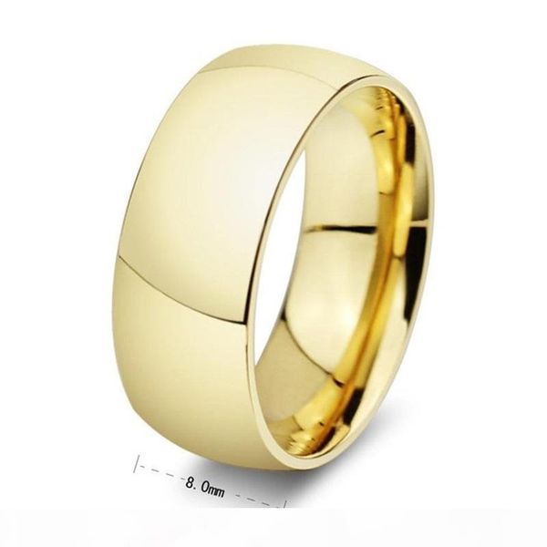 wholesale never fading classic wedding rings 8mm yellow gold filled 316l titanium steel rings for men and women jewelry size 4-14, Silver
wholesale never fading classic wedding rings 8mm yellow gold filled 316l titanium steel rings for men and women jewelry size 4-14, Silver