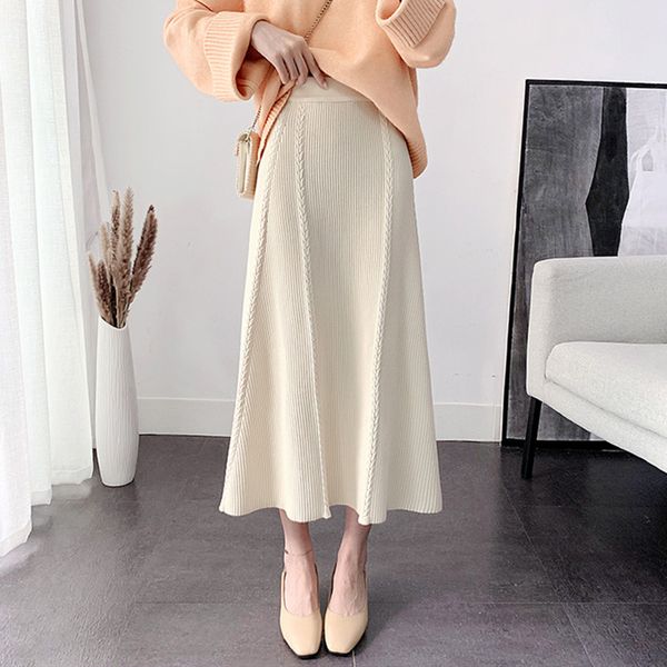skirts ailegogo 2021 women autumn winter midi skirt mid-calf elasticity package hip empire korean style fashion elegant sk9127, Black
skirts ailegogo 2021 women autumn winter midi skirt mid-calf elasticity package hip empire korean style fashion elegant sk9127, Black