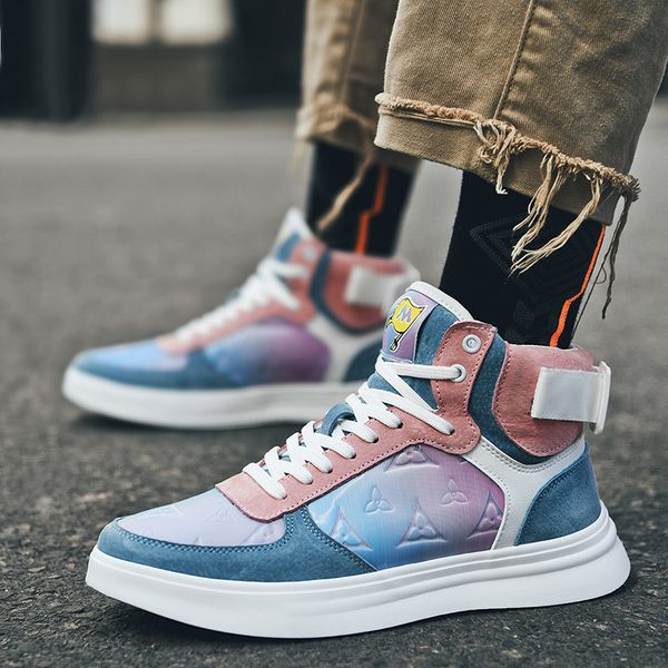 high men's casual shoes autumn new fashion sneakers men comfortable breathable walking shoes lace-up trend men flats, Black
high men's casual shoes autumn new fashion sneakers men comfortable breathable walking shoes lace-up trend men flats, Black