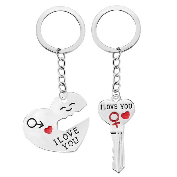 2 pcs/set heart key keychain letter i love you key chain silver color car rings for men women lovers couple jewerly
2 pcs/set heart key keychain letter i love you key chain silver color car rings for men women lovers couple jewerly