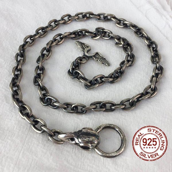 punk rock men's thai silver crow skull handmade necklace solid 925 sterling silver motorcycle chain riding men's jewelry gifts
punk rock men's thai silver crow skull handmade necklace solid 925 sterling silver motorcycle chain riding men's jewelry gifts