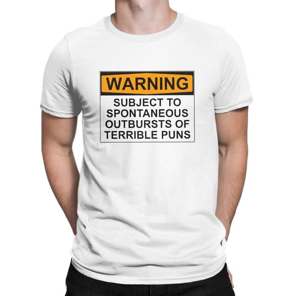 men's t-shirt warning joke casual pure cotton tees subject to spontaneous outbursts of terrible puns t shirts 4xl 5xl 6xl
men's t-shirt warning joke casual pure cotton tees subject to spontaneous outbursts of terrible puns t shirts 4xl 5xl 6xl