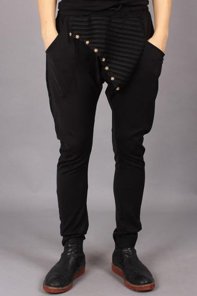 2020 men's clothing harem pants male slim skinny pants personalized hanging crotch fashion casual the singer's clothing, Black
2020 men's clothing harem pants male slim skinny pants personalized hanging crotch fashion casual the singer's clothing, Black