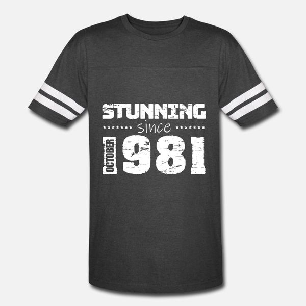 stunning since october 1981 t shirt men print cotton s-xxxl unique loose funny spring kawaii shirt, White;black
stunning since october 1981 t shirt men print cotton s-xxxl unique loose funny spring kawaii shirt, White;black