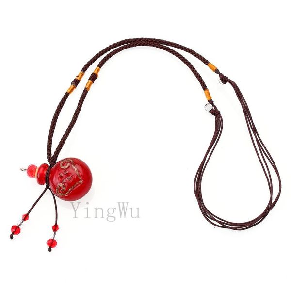 yingwu red lampwork glass bottle pendant necklace perfume essential oil diffuser handmade, Silver
yingwu red lampwork glass bottle pendant necklace perfume essential oil diffuser handmade, Silver