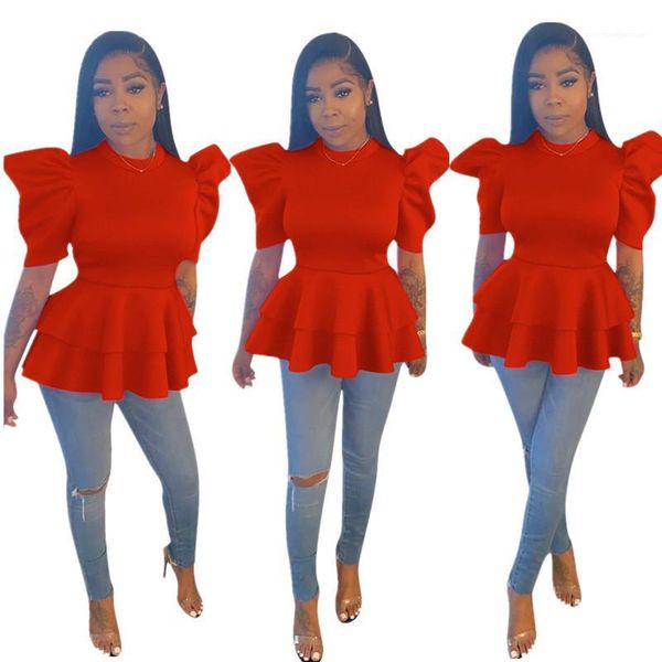 ladies slim tee womens designer solid color tshirts fashion puff sleeve short sleeve womens o neck summer, White
ladies slim tee womens designer solid color tshirts fashion puff sleeve short sleeve womens o neck summer, White