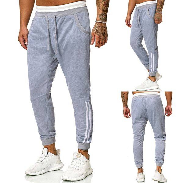 new cross border men's fashion ribbon splicing fashionable sports casual pants slim fit sports pants, Black
new cross border men's fashion ribbon splicing fashionable sports casual pants slim fit sports pants, Black