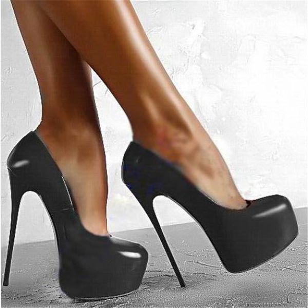 16cm super high heels women pumps high platform red patent leather shoes woman elegant party wedding shoes female, Black
16cm super high heels women pumps high platform red patent leather shoes woman elegant party wedding shoes female, Black