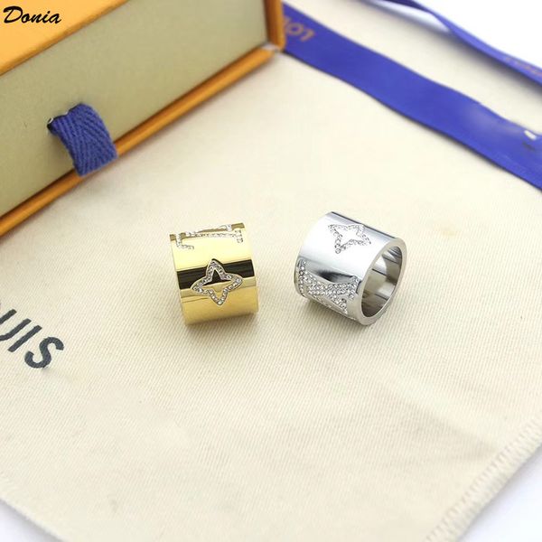 donia jewelry ring three color electroplating v letter micro inlaid zircon ring european and american creative designer ring, Silver
donia jewelry ring three color electroplating v letter micro inlaid zircon ring european and american creative designer ring, Silver