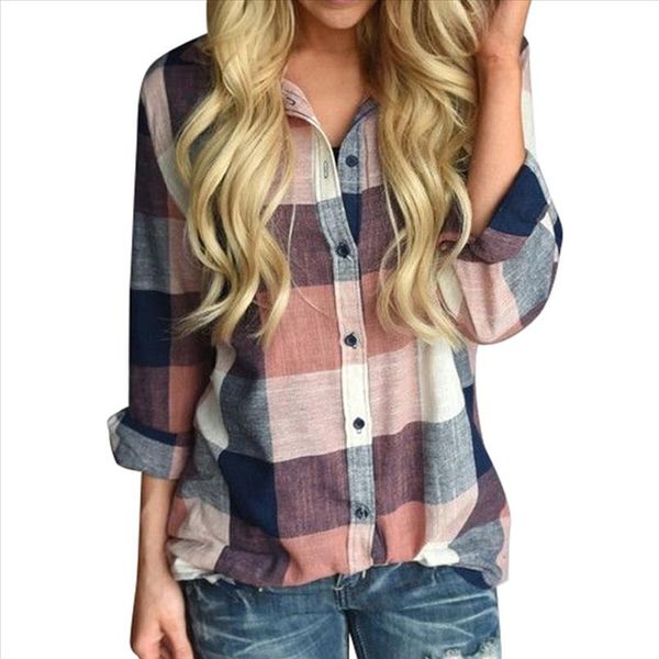 womens blouse casual matching color long sleeve button loose plaid shirt blouse blouse women shirt, White
womens blouse casual matching color long sleeve button loose plaid shirt blouse blouse women shirt, White
