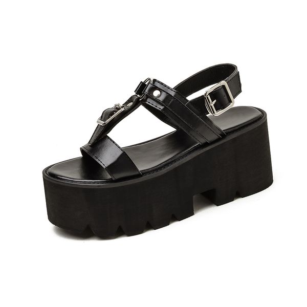 women sandals heel platform punk shoes rock gothic sandals women peep toe buckle chunky block high heels punk ljb90, Black
women sandals heel platform punk shoes rock gothic sandals women peep toe buckle chunky block high heels punk ljb90, Black