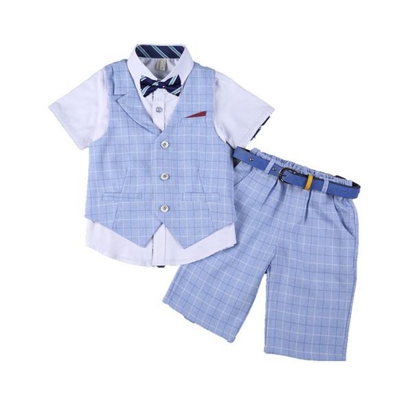 2020 boys summer clothing set kids plaid vest shorts 2pcs suits gentleman children wedding party wear boy school formal costume, White
2020 boys summer clothing set kids plaid vest shorts 2pcs suits gentleman children wedding party wear boy school formal costume, White