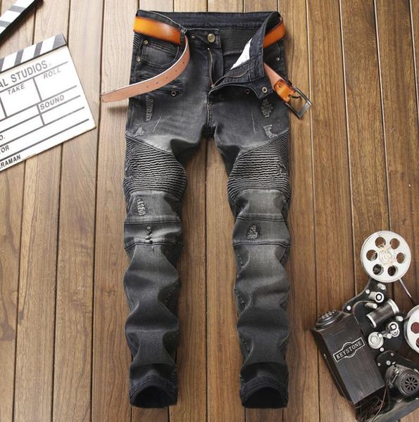 black biker jeans men's ripped straight distressed stretch denim pants trousers #7122, Blue
black biker jeans men's ripped straight distressed stretch denim pants trousers #7122, Blue