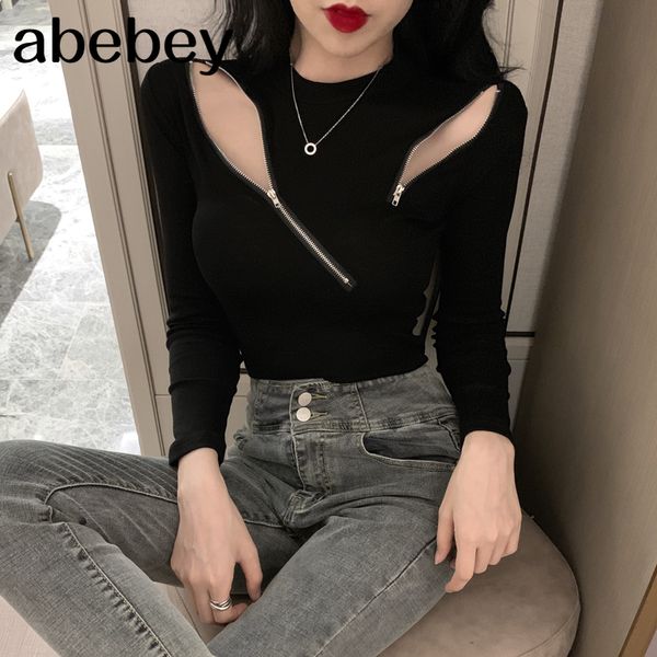 women's sweaters zipper slim long sleeve pullover 2021 autumn winter bottom jumpers white black women korean o-neck sweater 54706
women's sweaters zipper slim long sleeve pullover 2021 autumn winter bottom jumpers white black women korean o-neck sweater 54706