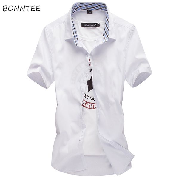 shirts solid turn-down collar breathable all match mens summer short sleeve shirt oversize daily leisure males clothes, White;black
shirts solid turn-down collar breathable all match mens summer short sleeve shirt oversize daily leisure males clothes, White;black