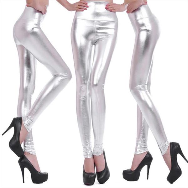 fashion women shiny silver gold leggings high waisted faux leather stretch pencil pants drop shipping good quality, Black
fashion women shiny silver gold leggings high waisted faux leather stretch pencil pants drop shipping good quality, Black