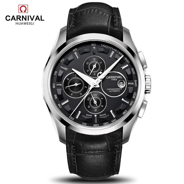 relogio masculino new carnival automatic watches men mechanical clock leather strap water resistance 8659g wrist watch sapphire, Slivery;brown
relogio masculino new carnival automatic watches men mechanical clock leather strap water resistance 8659g wrist watch sapphire, Slivery;brown