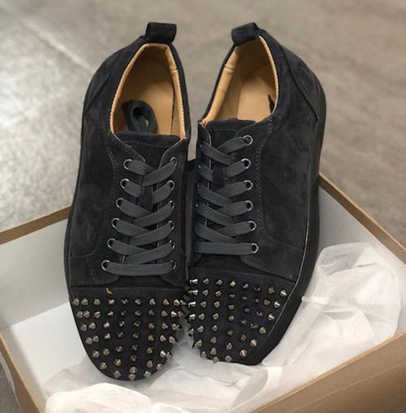 designer shoes red bottom spikes flat velours suede sneakers iron grey men women trainers luxury leather wedding party shoes us5-12, Black
designer shoes red bottom spikes flat velours suede sneakers iron grey men women trainers luxury leather wedding party shoes us5-12, Black