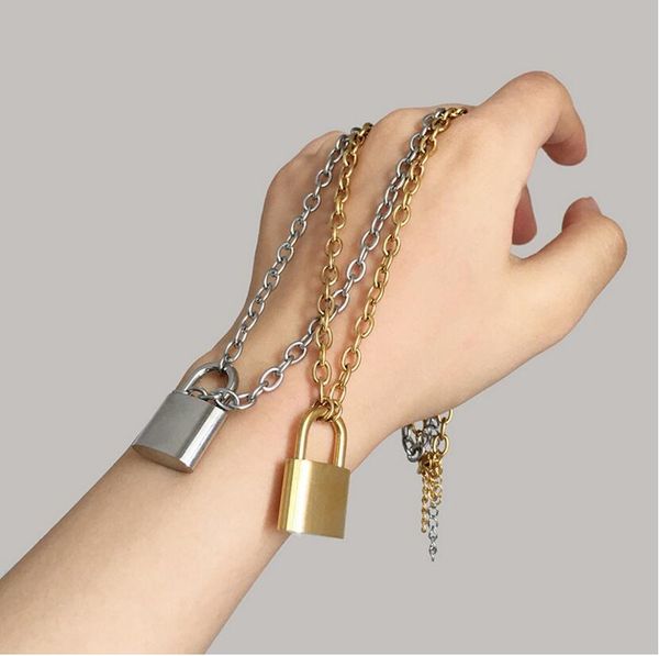 women's new selling european and american hip-hop exaggerated no logo big lock clavicle necklace fast delivery, Silver
women's new selling european and american hip-hop exaggerated no logo big lock clavicle necklace fast delivery, Silver