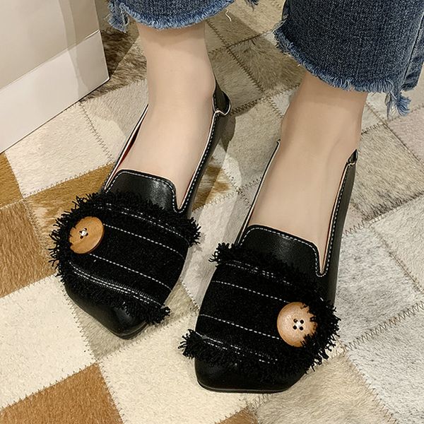 2020 new fashion women tassel flats summer solid buttons walking flat shoes woman flat heels ladies casual comfy beach shoe, Black
2020 new fashion women tassel flats summer solid buttons walking flat shoes woman flat heels ladies casual comfy beach shoe, Black