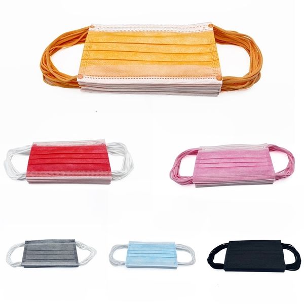2020 disposable colorful mask 3 layer black gray pink green face mouth cover 3-ply non-woven protective masks
2020 disposable colorful mask 3 layer black gray pink green face mouth cover 3-ply non-woven protective masks