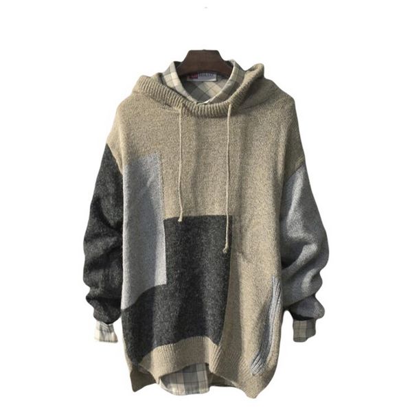 mens autumn winter knitwear fashion sweater hooded patchwork sweater retro male personality spell color pullover, White;black
mens autumn winter knitwear fashion sweater hooded patchwork sweater retro male personality spell color pullover, White;black