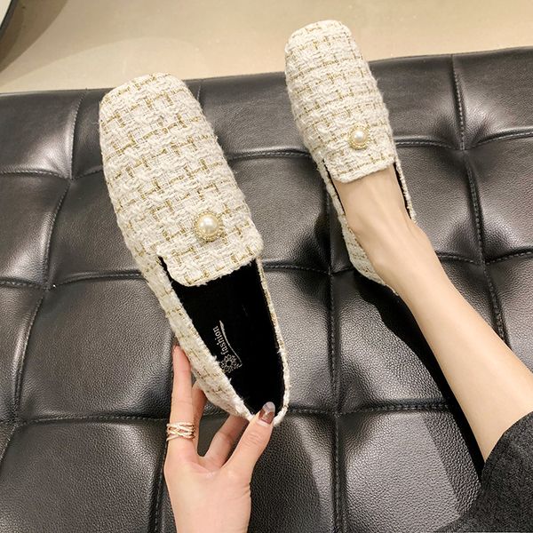2020 new spring women square head pearl flats shoes women shoes loafers slip on flats casual nvx235, Black
2020 new spring women square head pearl flats shoes women shoes loafers slip on flats casual nvx235, Black