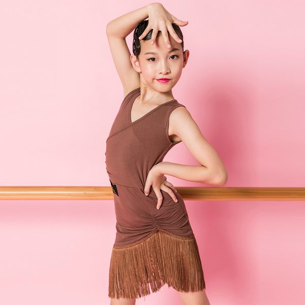 stage wear standard latin dance performance dress girls sleeveless leopard tassel ballroom cha samba competition dresses dwy4270, Black;red
stage wear standard latin dance performance dress girls sleeveless leopard tassel ballroom cha samba competition dresses dwy4270, Black;red