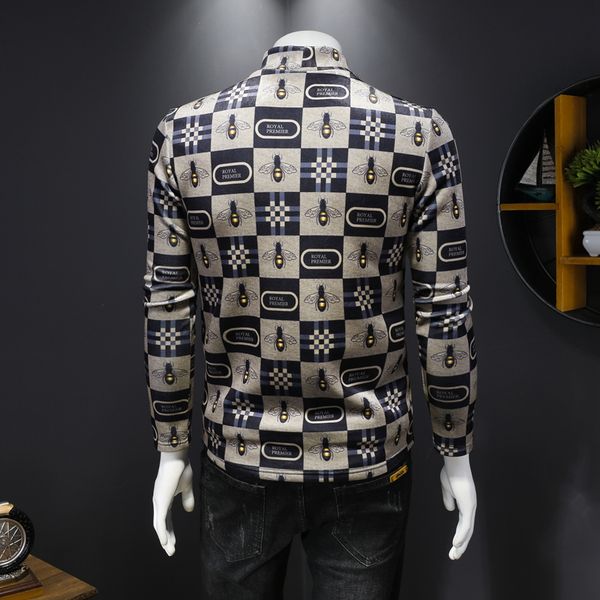 men's t-shirt european american boutique printing and velvet thickening long-sleeved business plus shirt bottoming all-match men's, Black
men's t-shirt european american boutique printing and velvet thickening long-sleeved business plus shirt bottoming all-match men's, Black