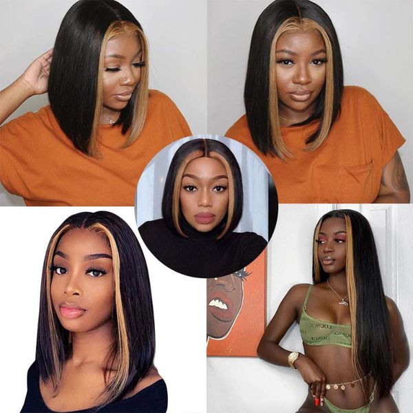 lace wigs front human hair for black women highlight bob wig brazilian remy blonde closure, Black;brown
lace wigs front human hair for black women highlight bob wig brazilian remy blonde closure, Black;brown