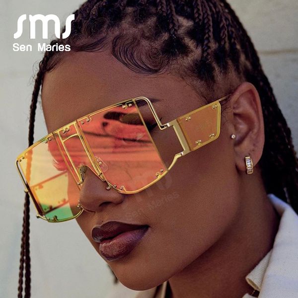 sunglasses fashion square women oversized mirror men shades glasses metal rivet trend unique female eyewear, White;black
sunglasses fashion square women oversized mirror men shades glasses metal rivet trend unique female eyewear, White;black