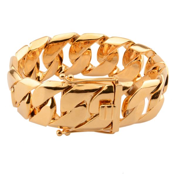 new men's exaggerated hip-hop style brass bracelet miami chain cuban chain jewelry thick 23mm, Black
new men's exaggerated hip-hop style brass bracelet miami chain cuban chain jewelry thick 23mm, Black