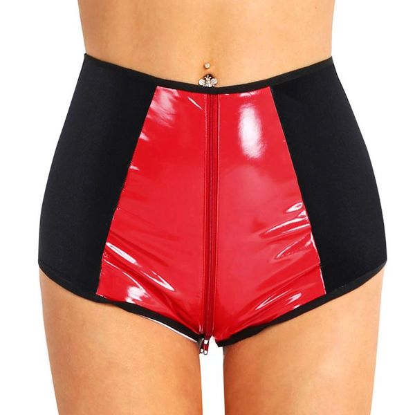fashion women wetlook panties faux leather high waist zipper crotch briefs underwear for dancer costumes night clubwear, Black;pink
fashion women wetlook panties faux leather high waist zipper crotch briefs underwear for dancer costumes night clubwear, Black;pink