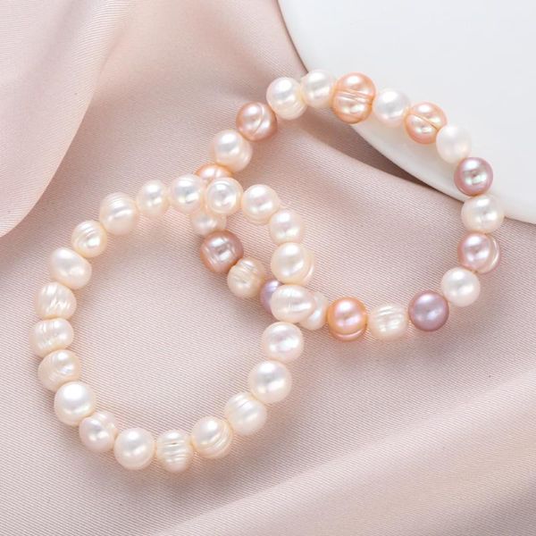 wholesale 2pcs natural freshwater pearl thread potato shape bracelet elastic rope, Black
wholesale 2pcs natural freshwater pearl thread potato shape bracelet elastic rope, Black