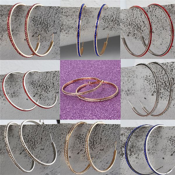 55mm personality super crystal big circles hoop earrings for women fashion gold silver color jewelry big round circle earring, Golden;silver
55mm personality super crystal big circles hoop earrings for women fashion gold silver color jewelry big round circle earring, Golden;silver