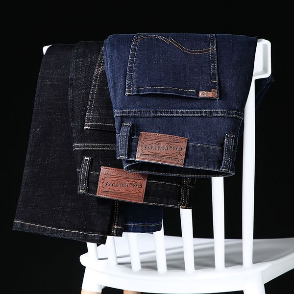 men's jeans 2021 autumn office business men classic style blue black cotton stretch straight-leg denim pants male brand trousers
men's jeans 2021 autumn office business men classic style blue black cotton stretch straight-leg denim pants male brand trousers