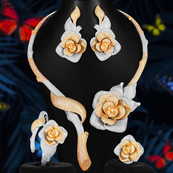 missvikki luxury flower blossom cubic zircon cz nigerian jewelry set for women wedding dubai african bridal jewelry set bohemia, Silver
missvikki luxury flower blossom cubic zircon cz nigerian jewelry set for women wedding dubai african bridal jewelry set bohemia, Silver