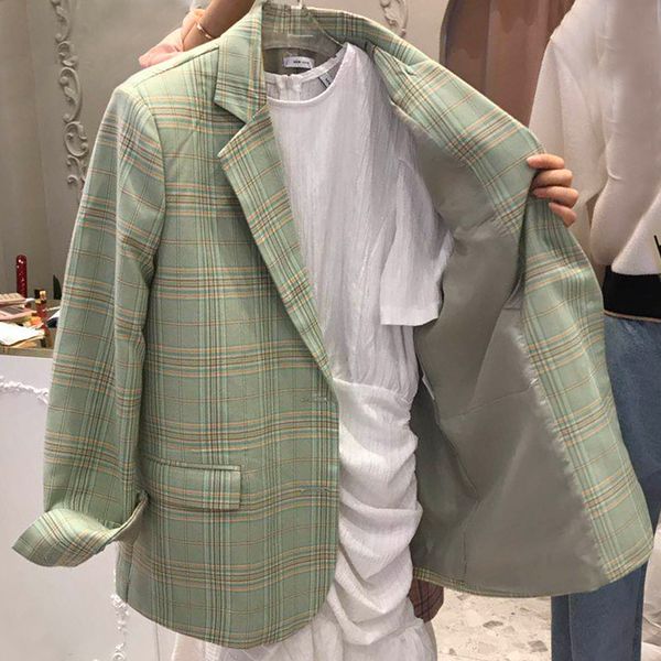 fashion plaid suit women korean spring autumn blazers 2020 new retro casual suit jackets female g191, White;black
fashion plaid suit women korean spring autumn blazers 2020 new retro casual suit jackets female g191, White;black